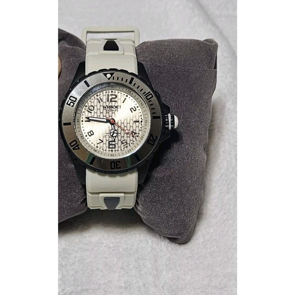 Kyboe Silicone Original Giant 40 Stainless Steel Watch Wristwatch Off White/gray - Picture 7 of 7